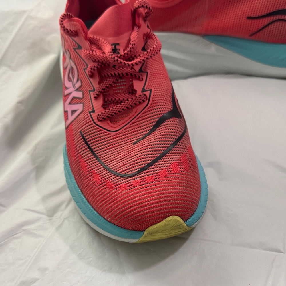 Hoka MACH X 2 Women's peach and Teal Athletic Shoes - Picture 7 of 14
